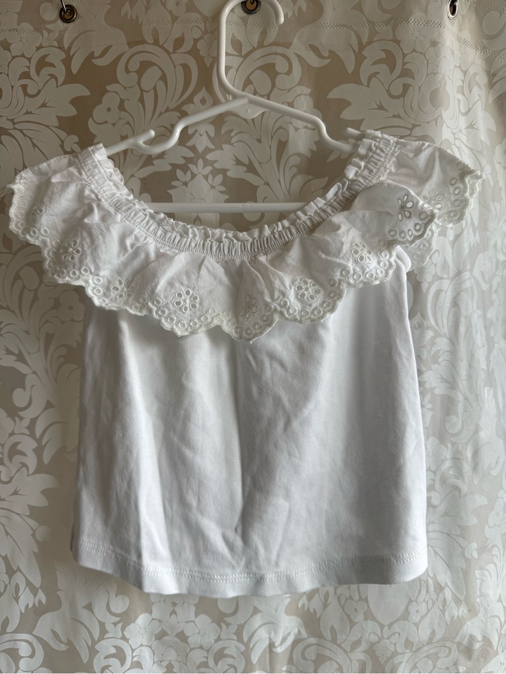 Gymboree White Eyelet Ruffle Tank Top, NWOT